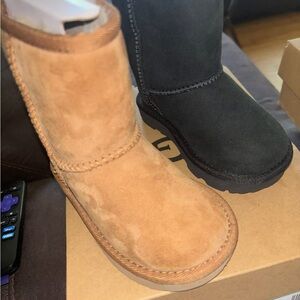 UGG Black and Tan Suede Boots
It’s a brown pair and a black pair